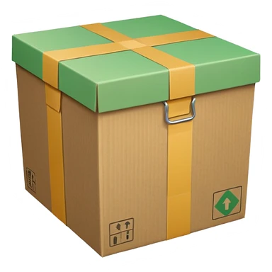 make delivery box in light green color  sticker