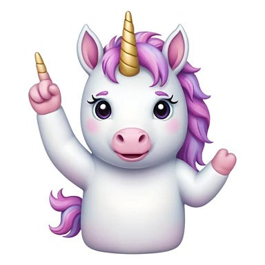unicorn sticking up middle finger  sticker