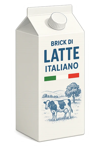 Brick di Latte italiano sticker