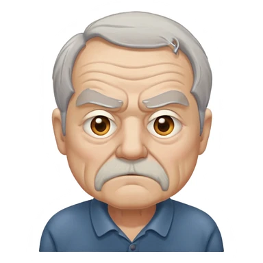 Grumpy old man with one blind eye sticker