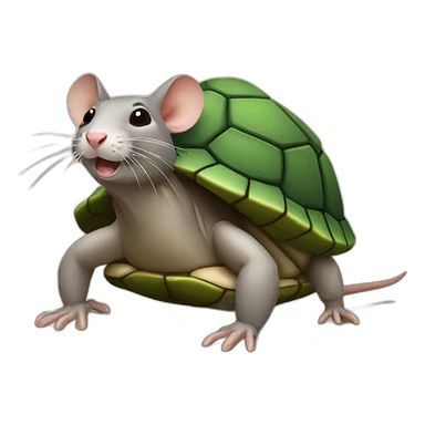 Rat sur une tortue sticker