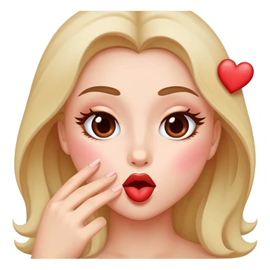 heart eyes with blowing kisses sticker