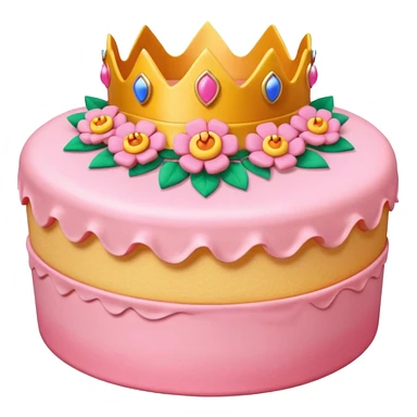 Princess peach cake sticker