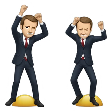 Macron qui fait un dab sticker
