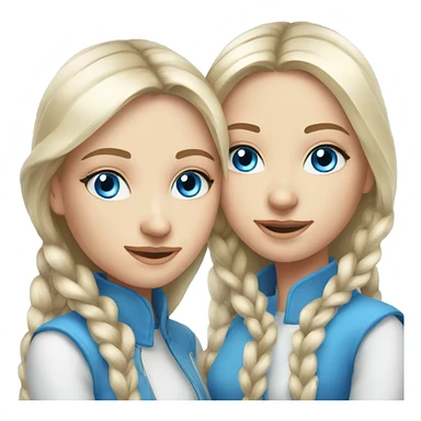 russian-duo-girls-best-friends-blue eyes  sticker