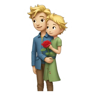 le petit prince and the rose sticker