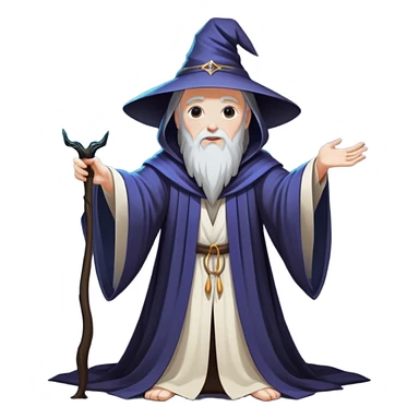 wizard summoning a dark shadow creature from the ground sticker