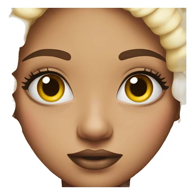 emoji girl with geant lashes  sticker