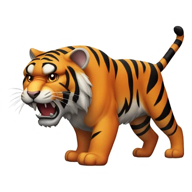 Angry tiger sticker
