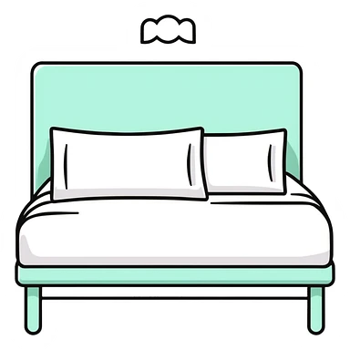 Bed with wings sticker