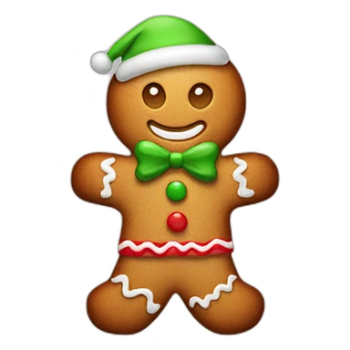 Attractive christmas gingerbread man sticker