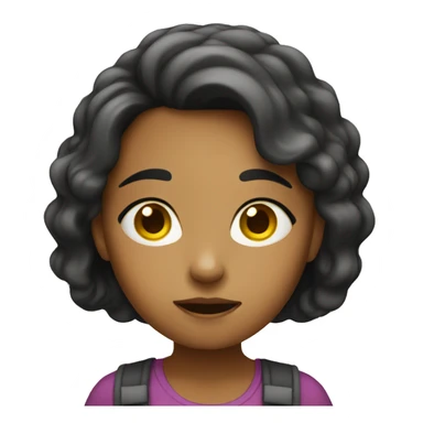 girl thinking sticker