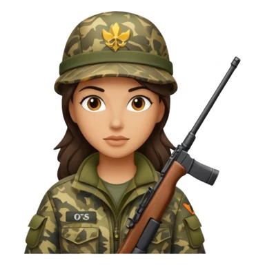 Brunette female hunter sticker