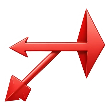 a red arrow pointing bad sticker