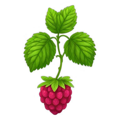 raspberry bush sticker