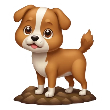 dog pooping sticker