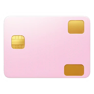 pastel pink credit card sticker
