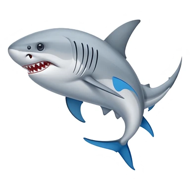 Tiburón con 3 patas y tenis Nike azules sticker