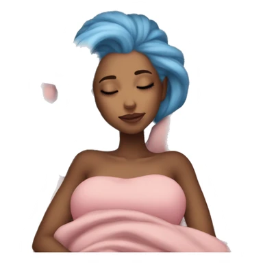 Ariana sleeping with blue hair sticker