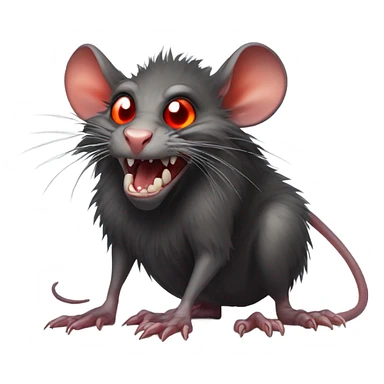 scary rat  sticker