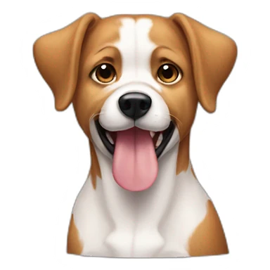 half human half dog sticker