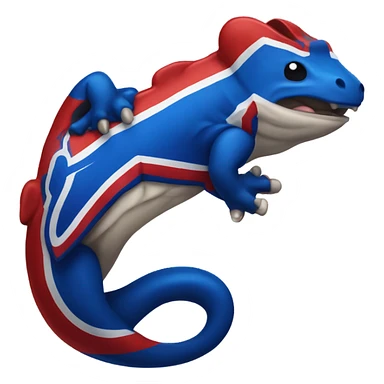 Salamander with buffalo bills jersey sticker