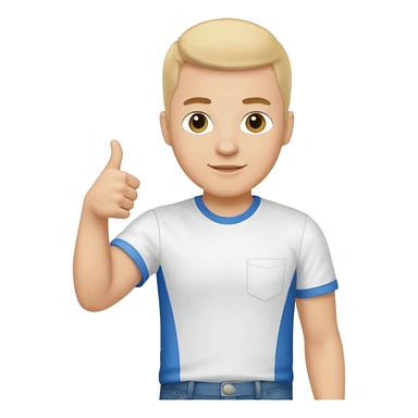 ligth man giving thumbs up full body sticker