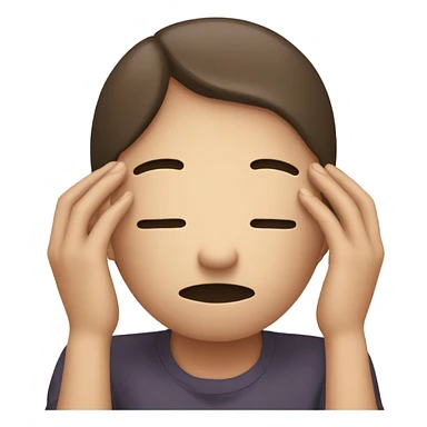 Covering face with hands blushing sticker