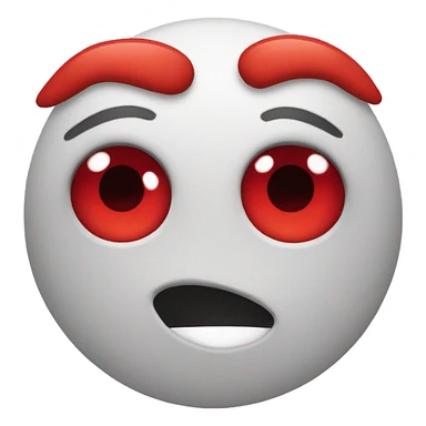 Emoji with vainy red eyes  sticker