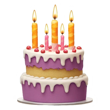 Birthday cake with candles sticker