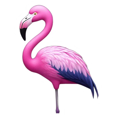 Purple flamingo  sticker