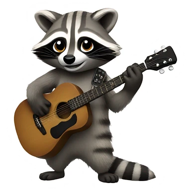 Raccoon playing guitar sticker