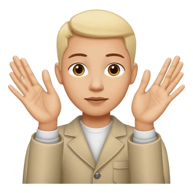 Manos con el dedo del medio y el anular cursados sticker