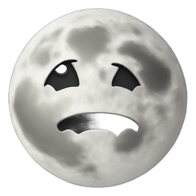 Moon with heart sticker