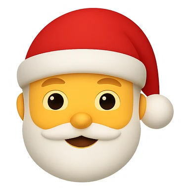 Christmas santa claus emoji, remove background sticker