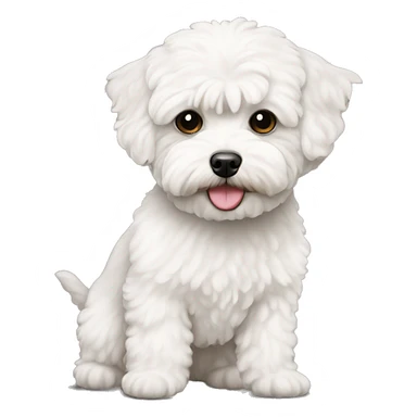 white maltipoo sticker
