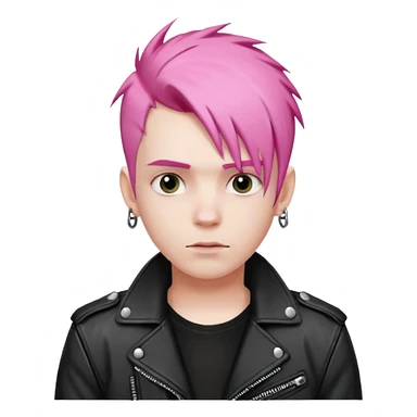 Punk man, pink hair sticker