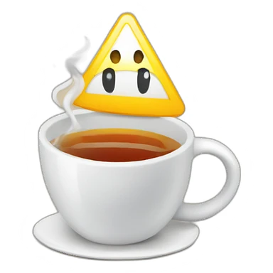 A car warning a cup sticker