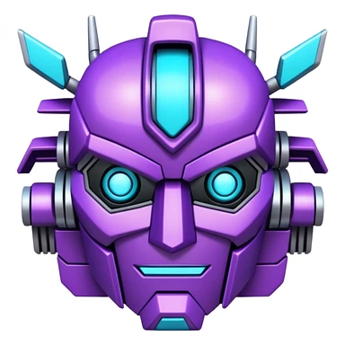 glitter purple and cian transformer sticker