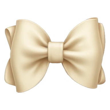 A cream colored bow sticker
