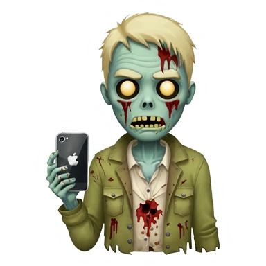 make a i phone desinger zombie emoji i phone  sticker