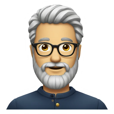 Frensh Bearded person majestic with glasses sticker
