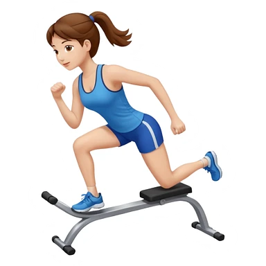 menina malhando perna, cabelo castanho pele clara  sticker