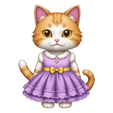 cat wearing dress sticker