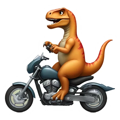 Cute T-Rex riding a motorcycle  sticker