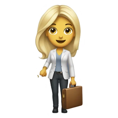 blondie holding out briefcase sticker