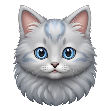 A grey kitten sticker