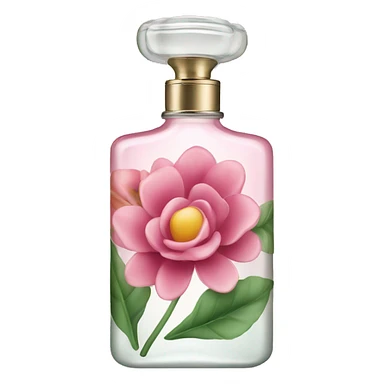 floral patterned perfume bottle sticker