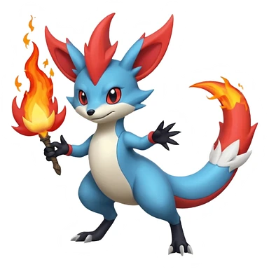 Salandit-Salamence-Braixen-fusion sticker