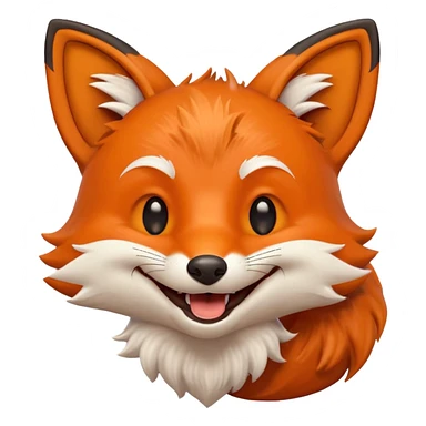 Laughing fox sticker